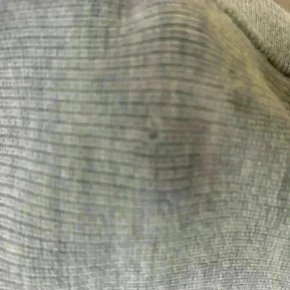 Aritzia Wilfred 100% Merino Wool Emmy Crop Gray Tie Sleeve Scoop Neck Sweater - Picture 9 of 10
